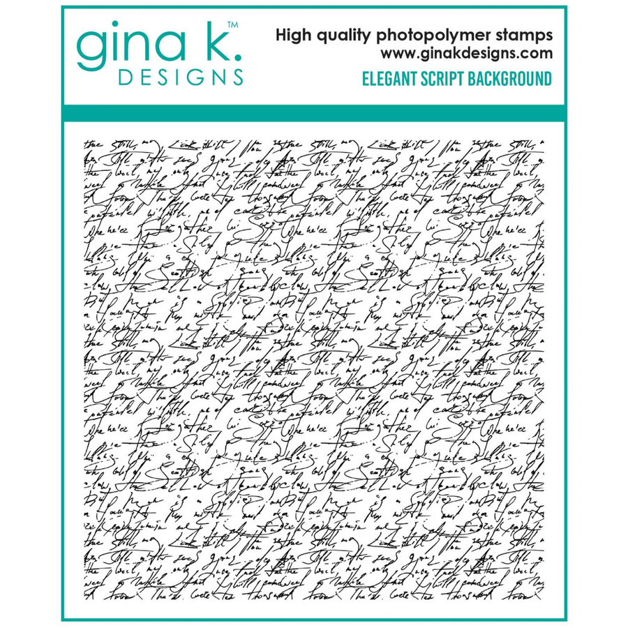 Gina K Designs - Elegant Script Background Stamp