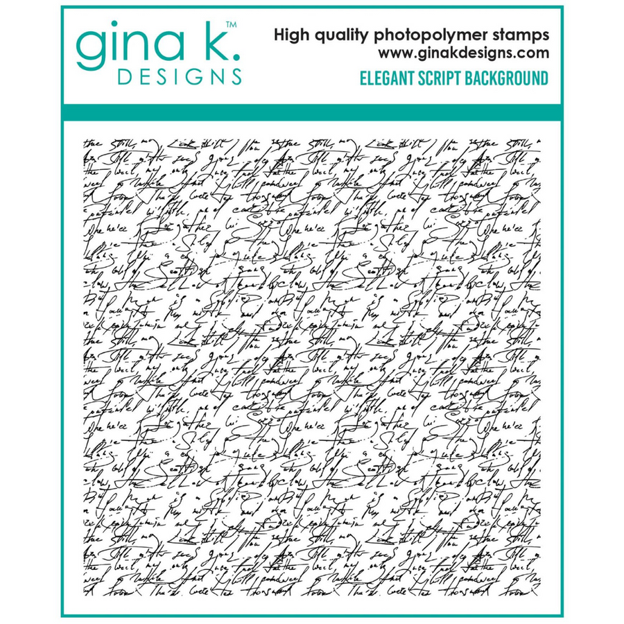Gina K Designs Elegant Script Background Stamp