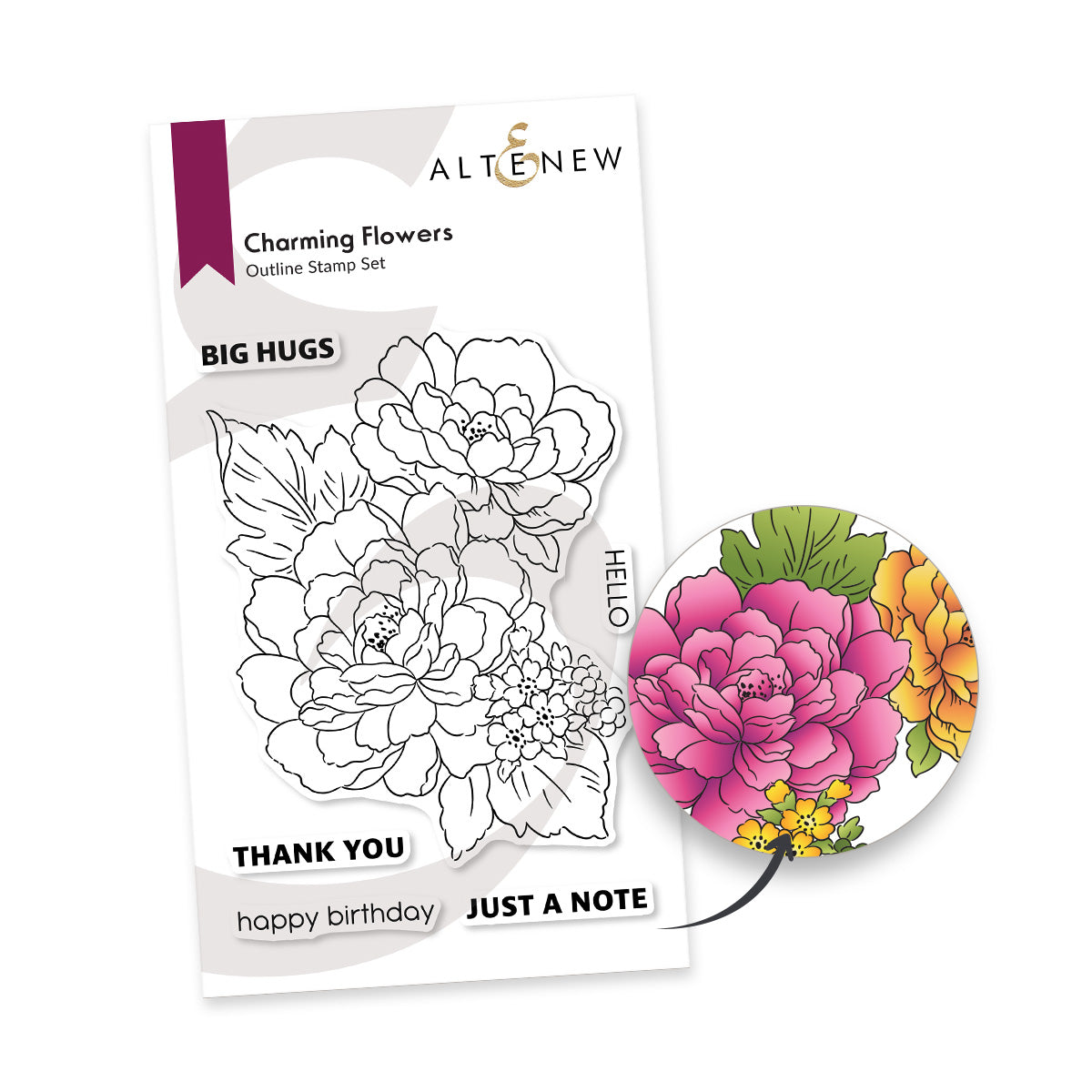 Altenew - Charming Flowers Stamp Set
