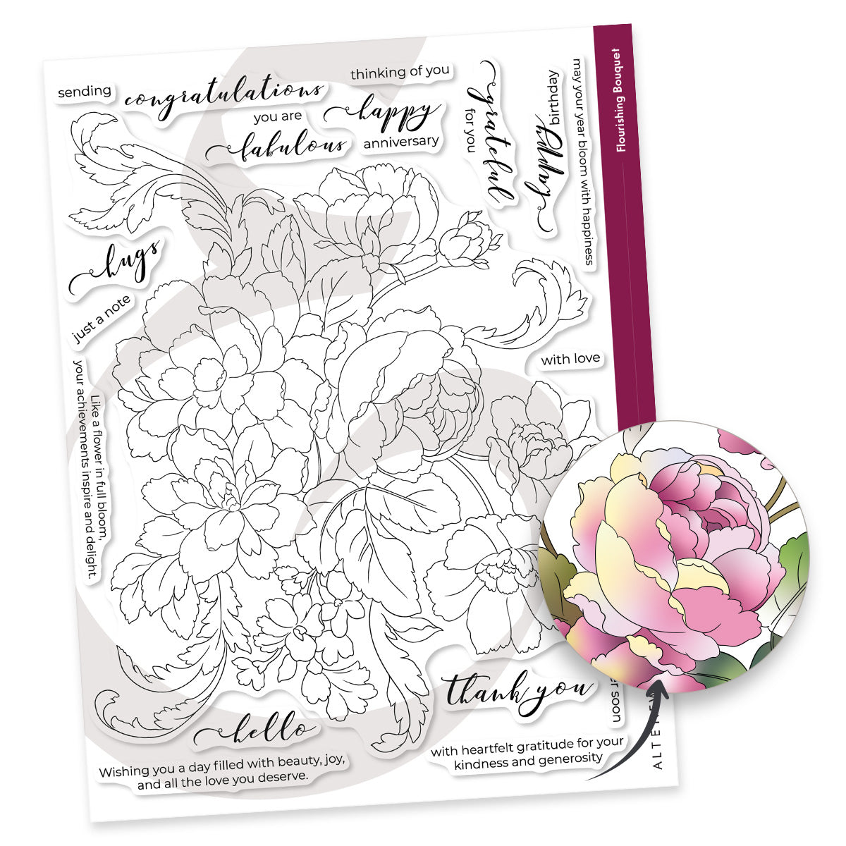 Altenew - Flourishing Bouquet Stamp Set
