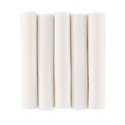 Five rolled sheets of off-white felt fabric standing vertically side-by-side on a plain white background. Spellbinders Merino Wool Felt Sheets - Snow