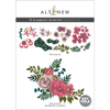 Altenew EZ Arrangement: Garden Mix Layering Die Set packaging, featuring illustrated floral and leaf die-cut designs in pink, green, and mauve on a white card with a Keyhole System badge.