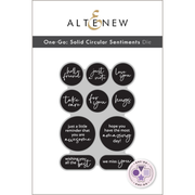 ALTENEW One-Go: Solid Circular Sentiments Die set, featuring circular and rounded rectangular dies
