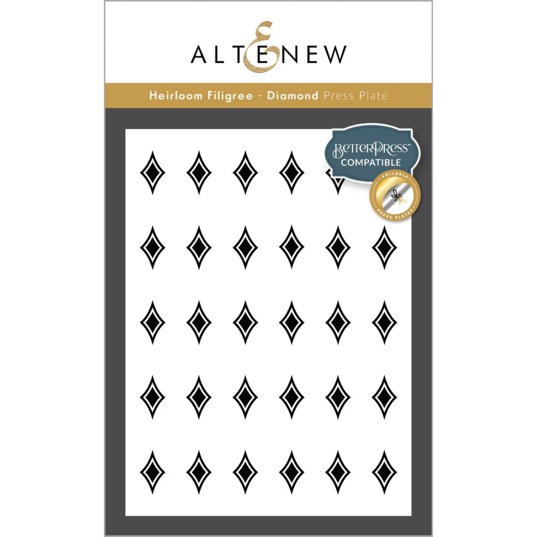 Altenew Heirloom Filigree Diamond Press Plate