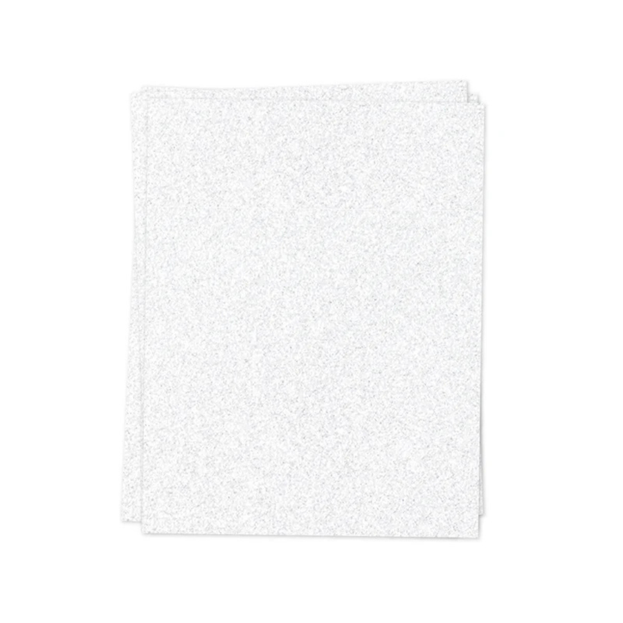 Concord & 9th - White Glitter Paper 8.5" x 11"
