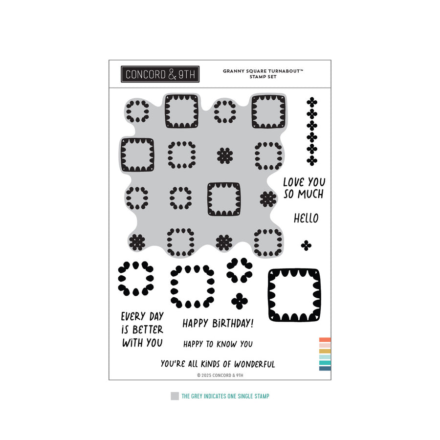 Concord & 9th - Granny Square Turnabout™ Stamp Set