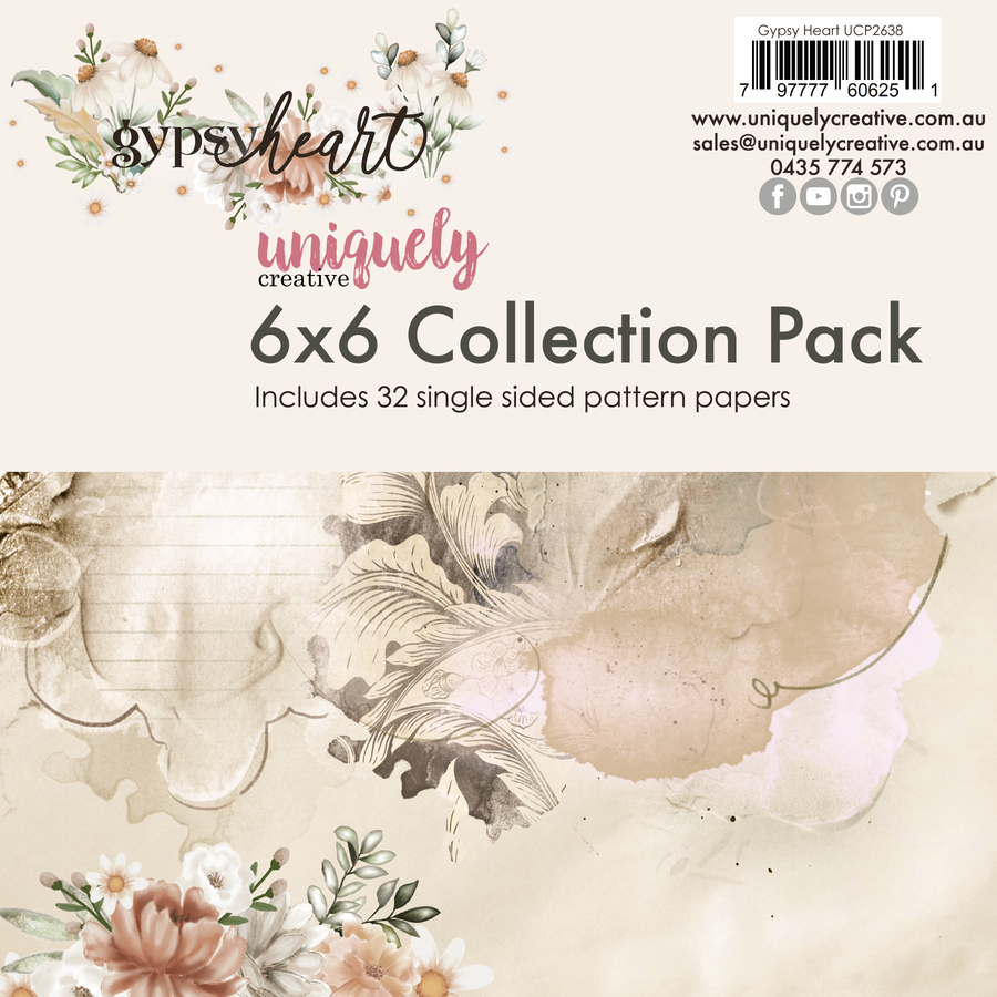 Uniquely Creative - Gypsy Heart 6" x 6" Collection Pad