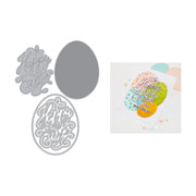 Hero Arts - Happy Easter Letterpress + Foil & Cut