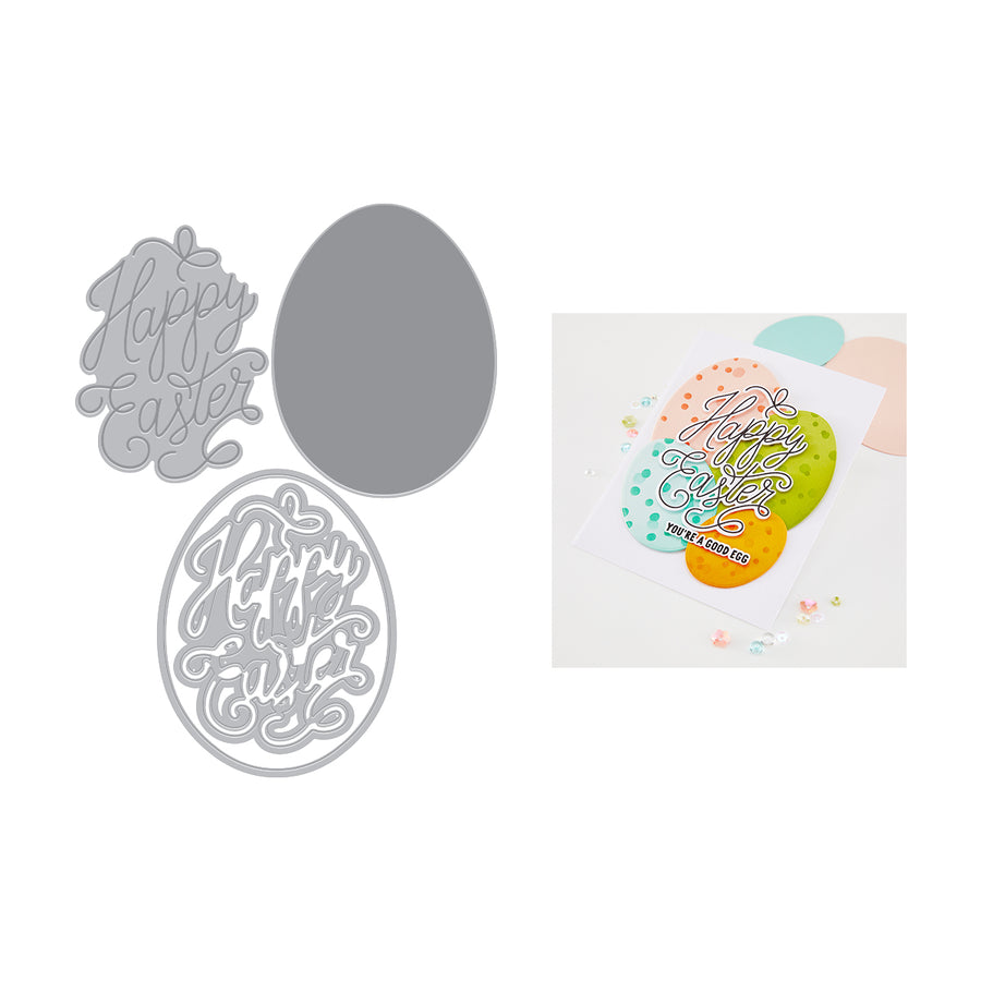 Hero Arts - Happy Easter Letterpress + Foil & Cut