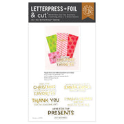 Hero Arts - Here for the Presents Letterpress + Foil & Cut from the Best Gift Ever Collection