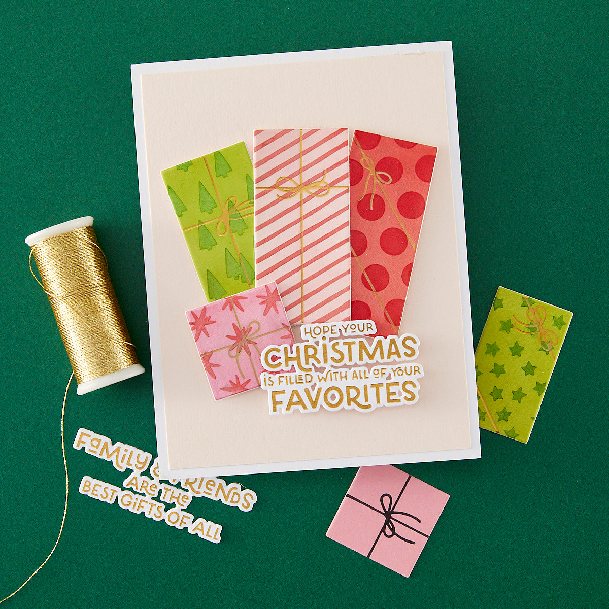 Hero Arts - Here for the Presents Letterpress + Foil & Cut from the Best Gift Ever Collection