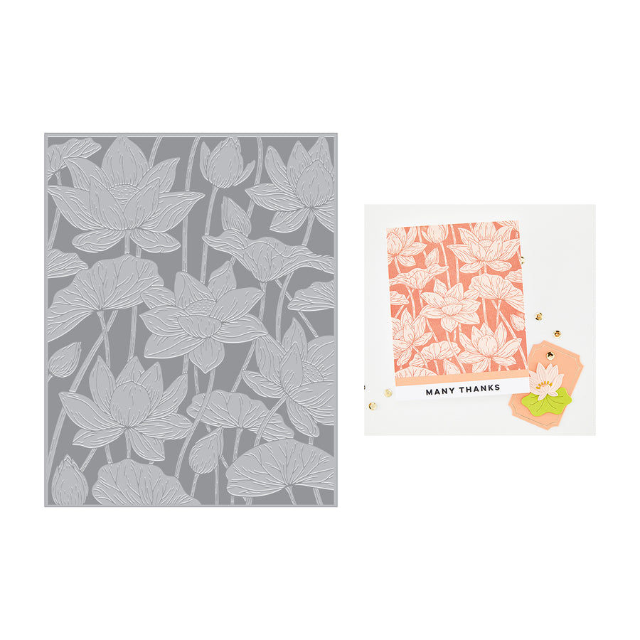 Hero Arts - Lotus Field Letterpress + Foil Plate