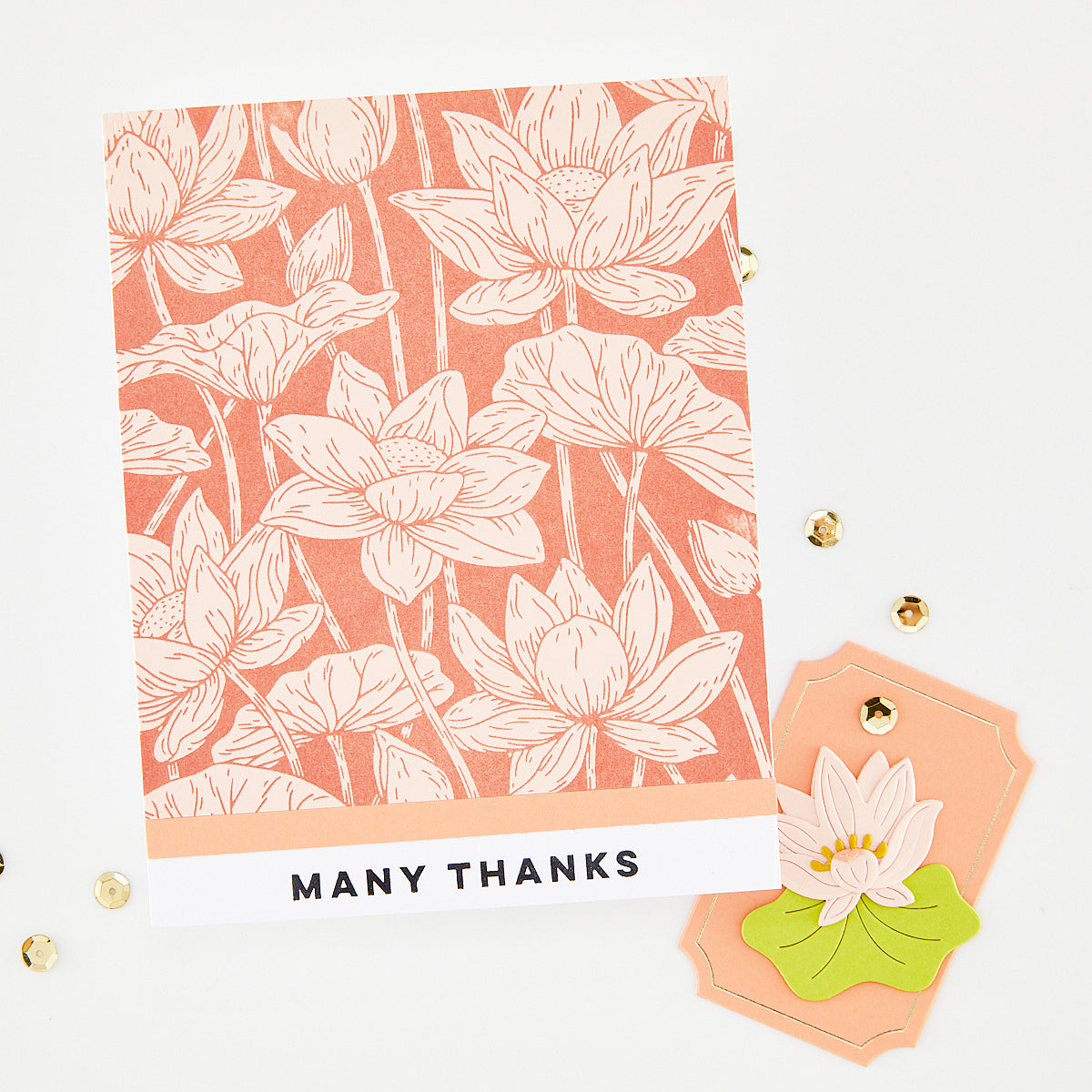 Hero Arts - Lotus Field Letterpress + Foil Plate