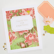 Hero Arts - Lotus Field Letterpress + Foil Plate
