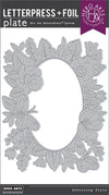 Hero Arts - Floral Frame Letterpress + Foil Plate from the Lovely LetterPress Collection