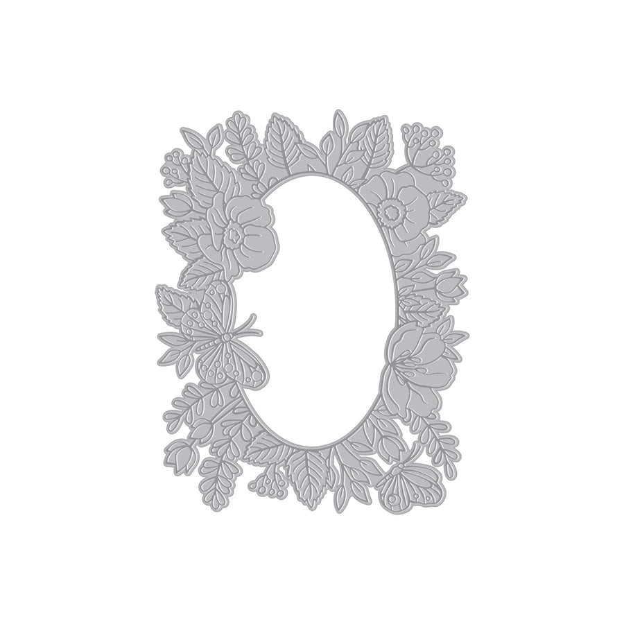 Hero Arts - Floral Frame Letterpress + Foil Plate from the Lovely LetterPress Collection