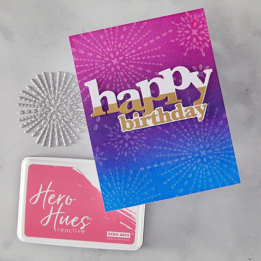 Hero Arts - Starbursts Set Letterpress + Foil Plate from the Lovely LetterPress Collection