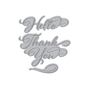 Hero Arts - Hello & Thank You BetterPress + Foil Plates from the Lovely LetterPress Collection