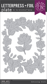 Hero Arts - Floral Border Letterpress + Foil Plate from the Lovely LetterPress Collection