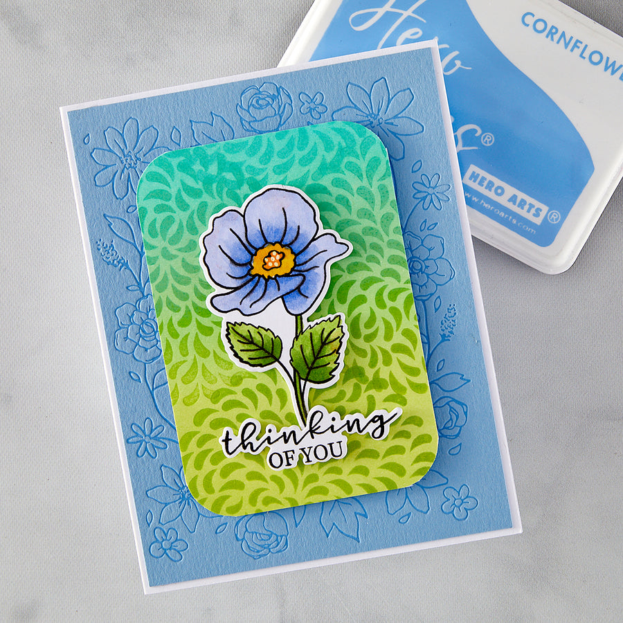 Hero Arts - Floral Border Letterpress + Foil Plate from the Lovely LetterPress Collection