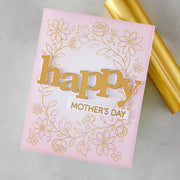 Hero Arts - Floral Border Letterpress + Foil Plate from the Lovely LetterPress Collection
