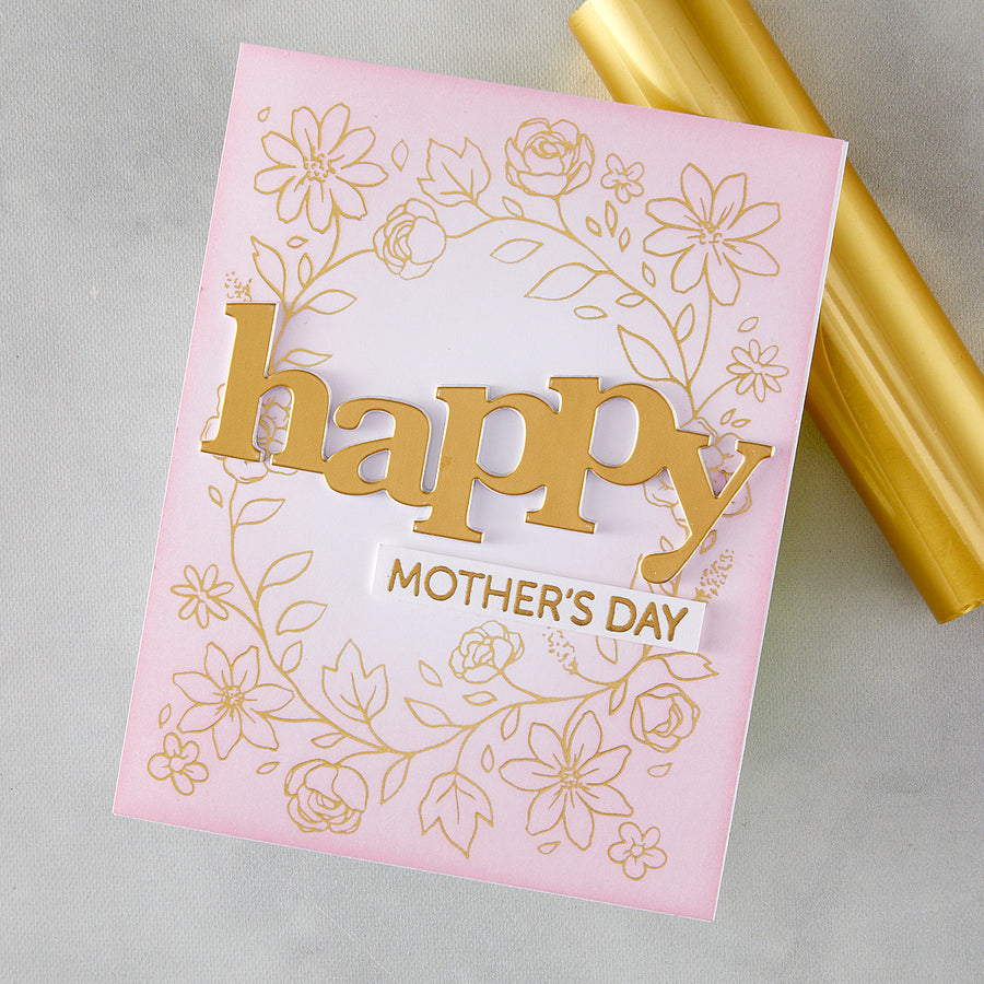 Hero Arts - Floral Border Letterpress + Foil Plate from the Lovely LetterPress Collection