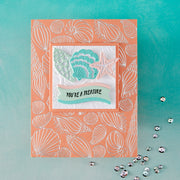 Hero Arts - Scattered Shells BetterPress + Foil Plate from the Summer by The Shore Collection
