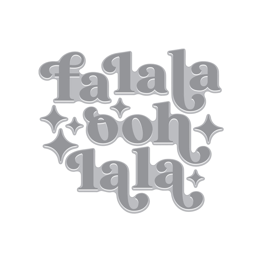 Hero Arts - Fa La La BetterPress + Foil Set from the Very Merry Collection