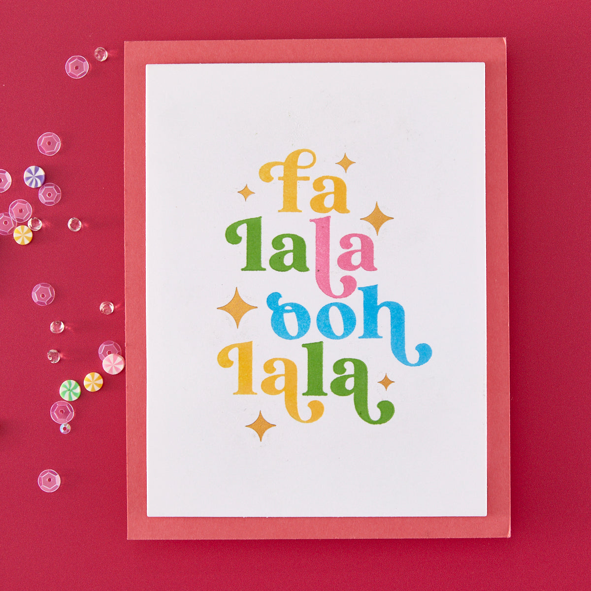 Hero Arts - Fa La La BetterPress + Foil Set from the Very Merry Collection