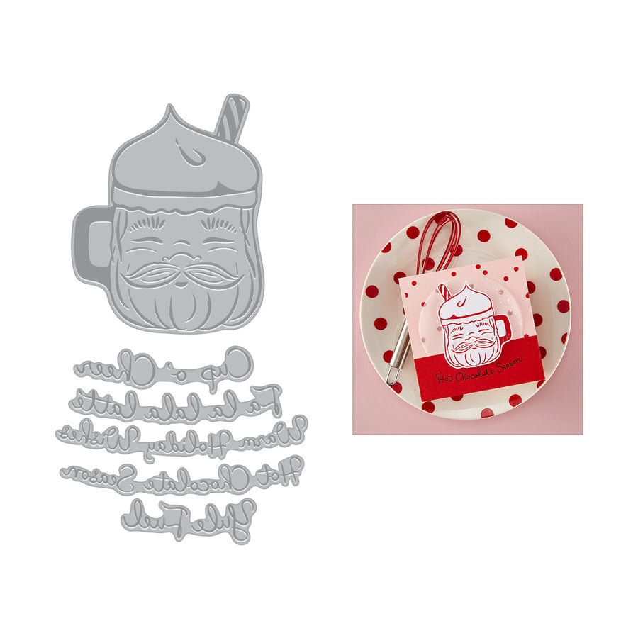 Hero Arts - Cup of Cheer BetterPress + Foil Plate from the Yule Fuel Collection