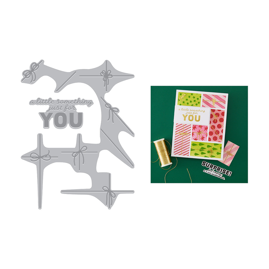 Hero Arts - Wrap it Up Letterpress + Foil Plates with Placement Guide from the Best Gift Ever Collection