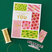 Hero Arts - Wrap it Up Letterpress + Foil Plates with Placement Guide from the Best Gift Ever Collection