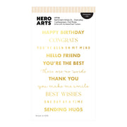 Hero Arts - Sentiment Strips XL - Everyday Letterpress + Foil