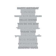 Hero Arts - Sentiment Strips XL - Everyday Letterpress + Foil