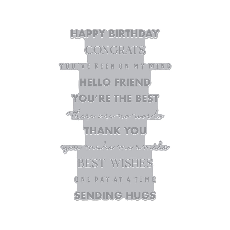 Hero Arts - Sentiment Strips XL - Everyday Letterpress + Foil