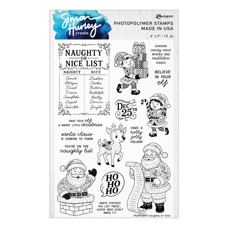 Spellbinders - Naughty or Nice Stamp & Die Bundle by Simon Hurley