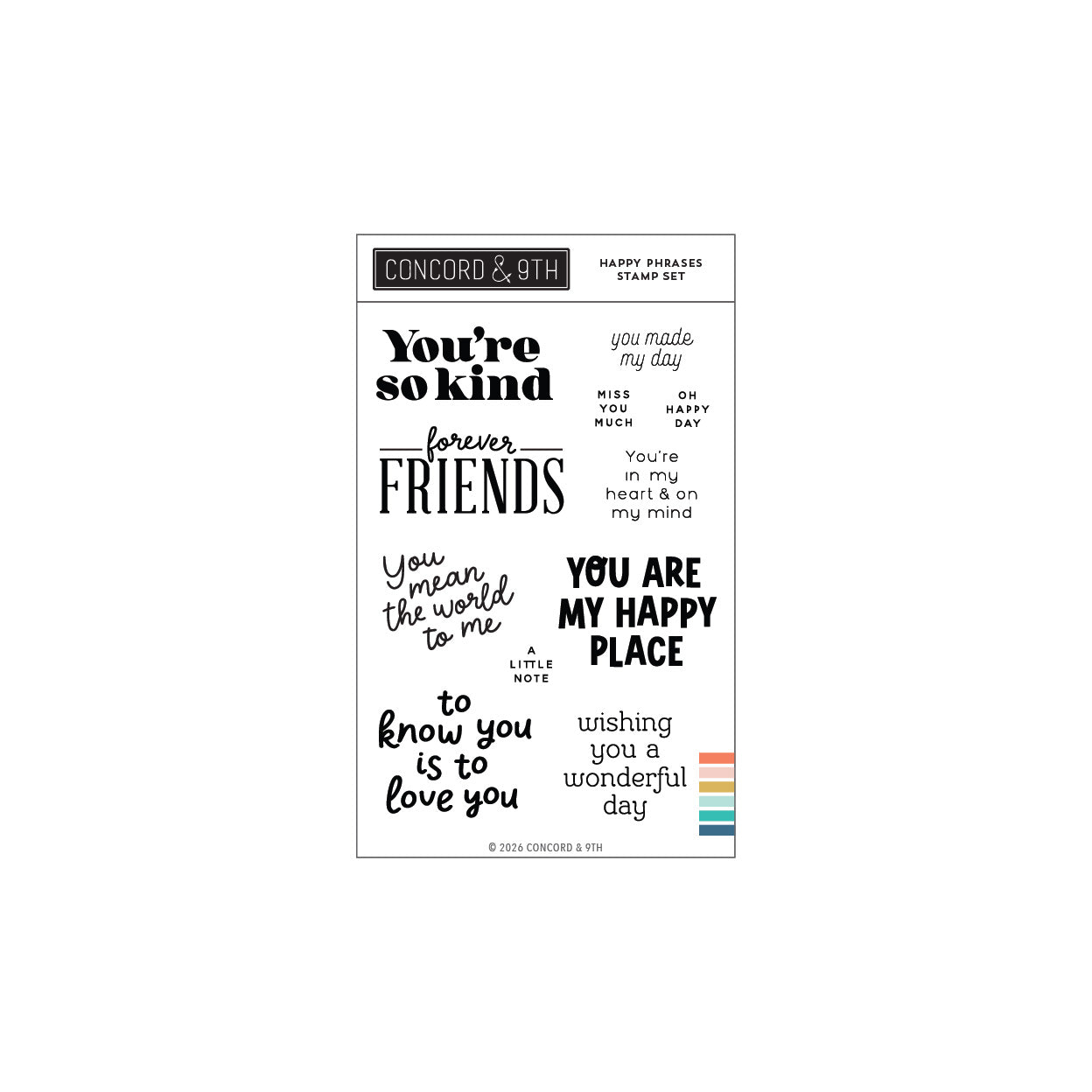 Concord & 9th - Happy Phrases Stamp Set