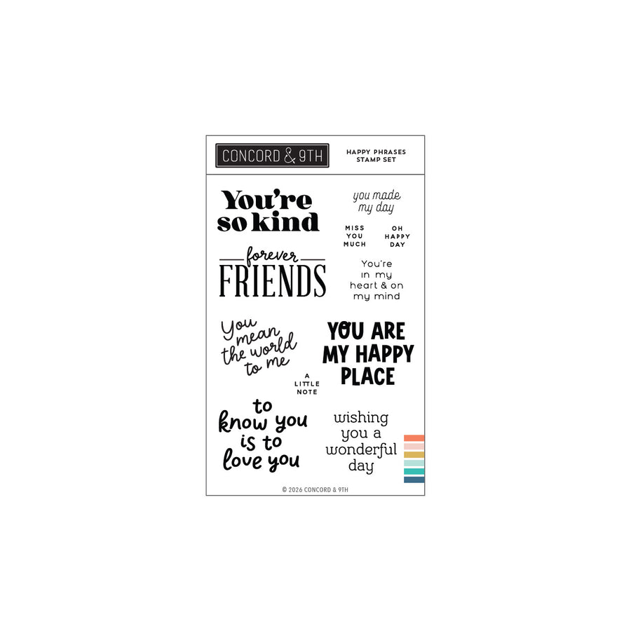 Concord & 9th - Happy Phrases Stamp Set
