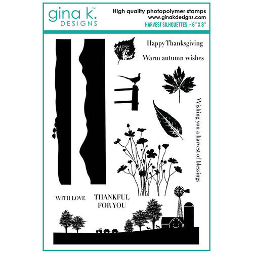 Gina K Designs Harvest Silhouettes Stamps