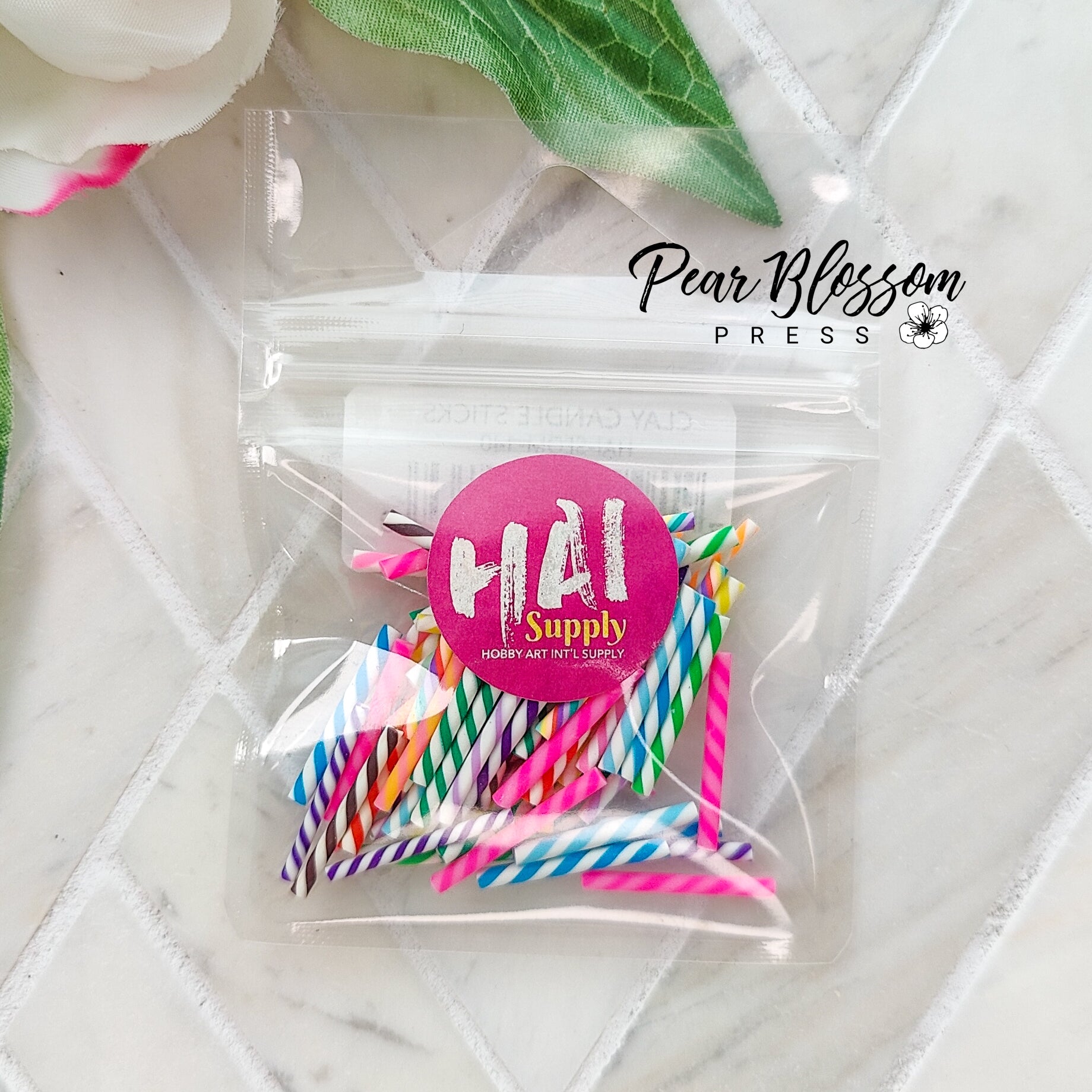 Pear Blossom Press - HAI Clay Candle Sticks (0.8 oz pack - approximately 50 pieces) assorted colors