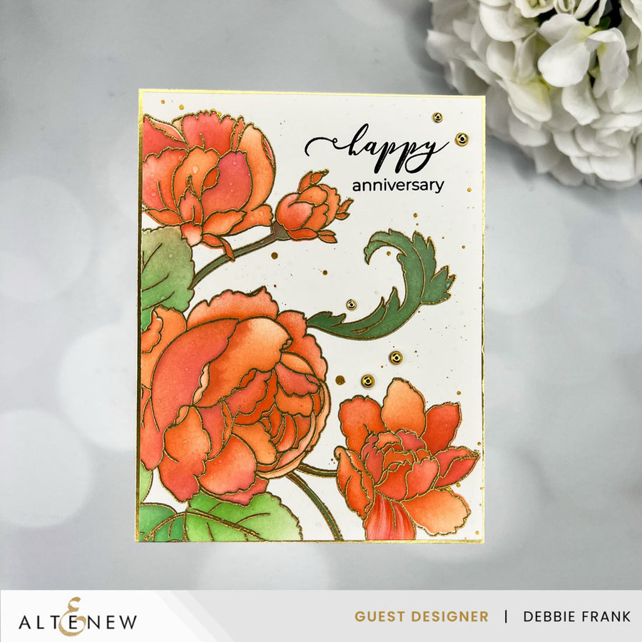 Altenew - Flourishing Bouquet Simple Coloring Stencil Set (4 in 1)