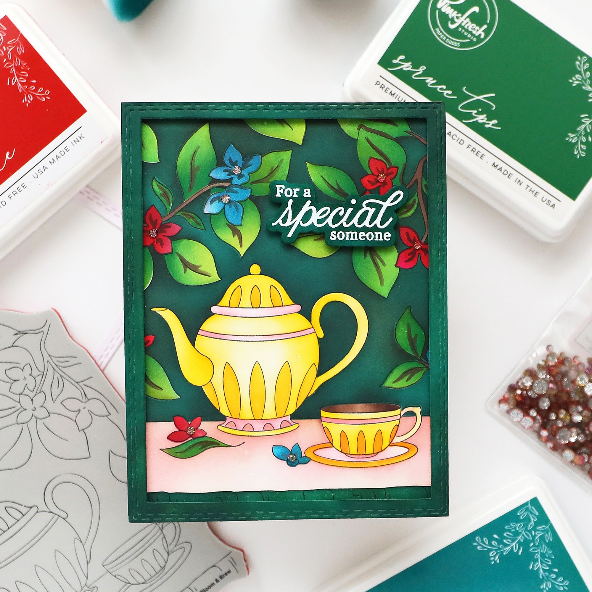 Pinkfresh Studio - Bloom & Brew Press Plate