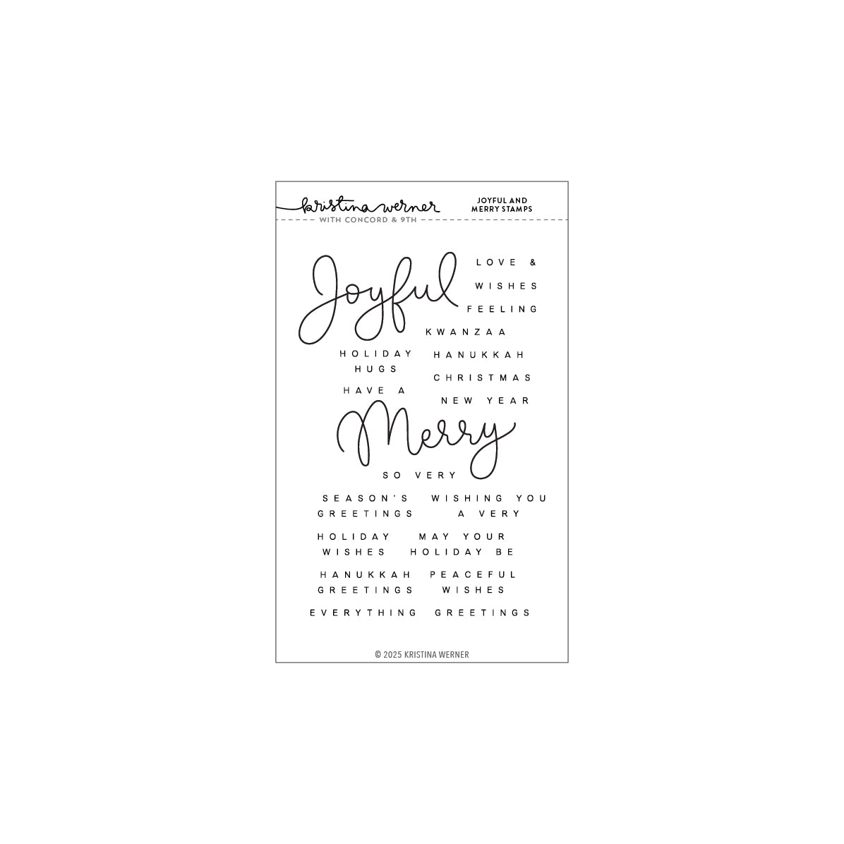 Concord & 9th (Kristina Werner) - Joyful and Merry Stamp Set