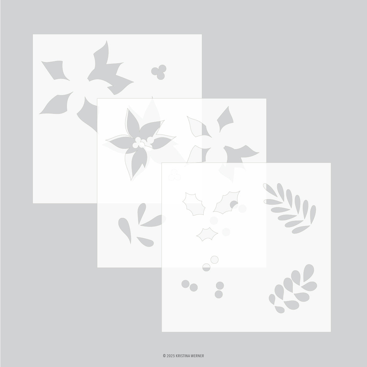 Concord & 9th (Kristina Werner) - Winter Greenery Stencil Pack
