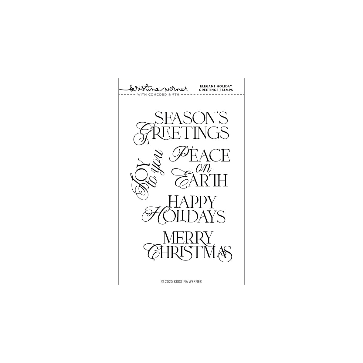 Concord & 9th (Kristina Werner) - Elegant Holiday Greetings Stamp Set