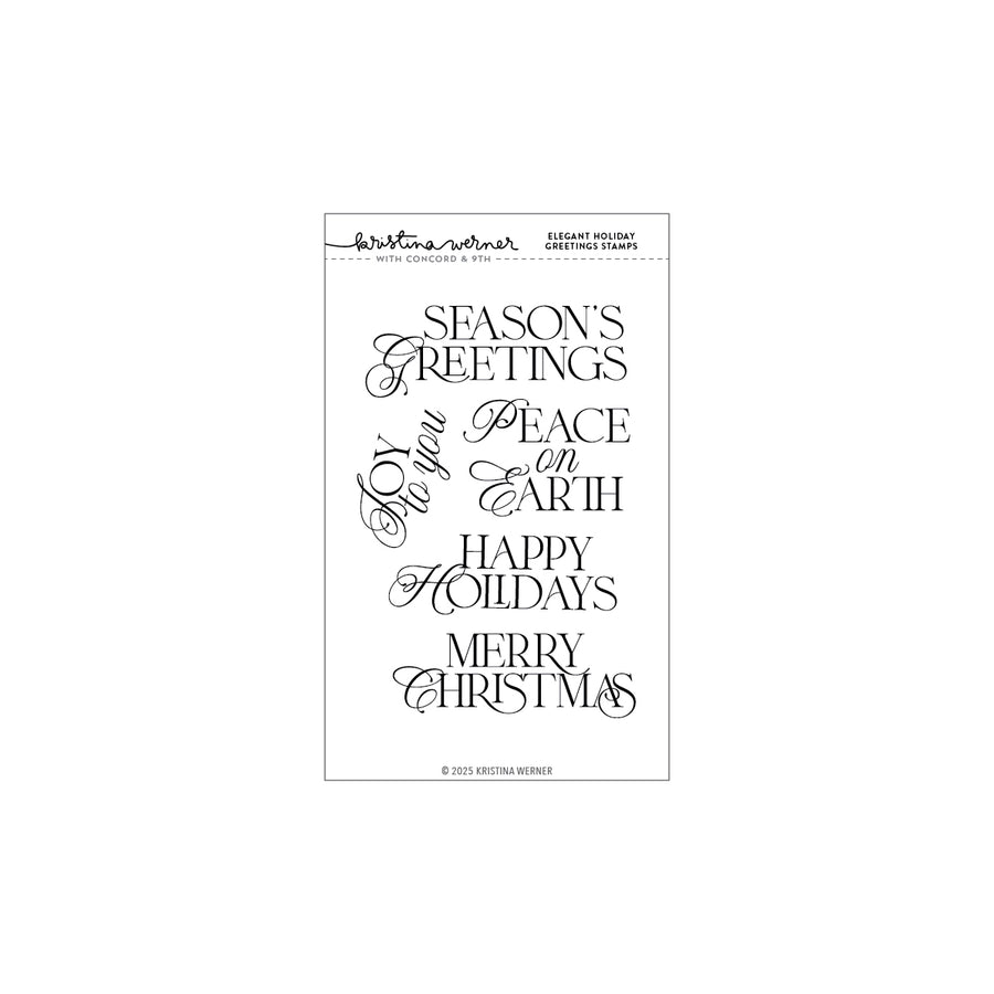 Concord & 9th (Kristina Werner) - Elegant Holiday Greetings Stamp Set