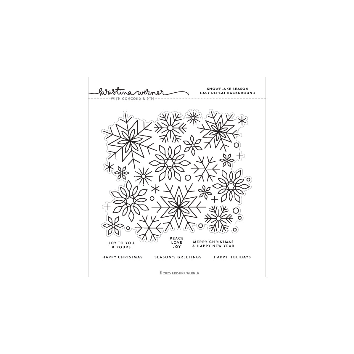 Concord & 9th (Kristina Werner) - Snowflake Season Easy Repeat Background Stamp