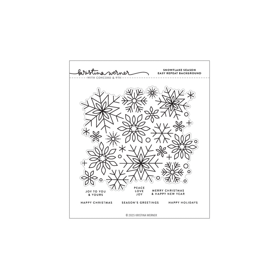 Concord & 9th (Kristina Werner) - Snowflake Season Easy Repeat Background Stamp
