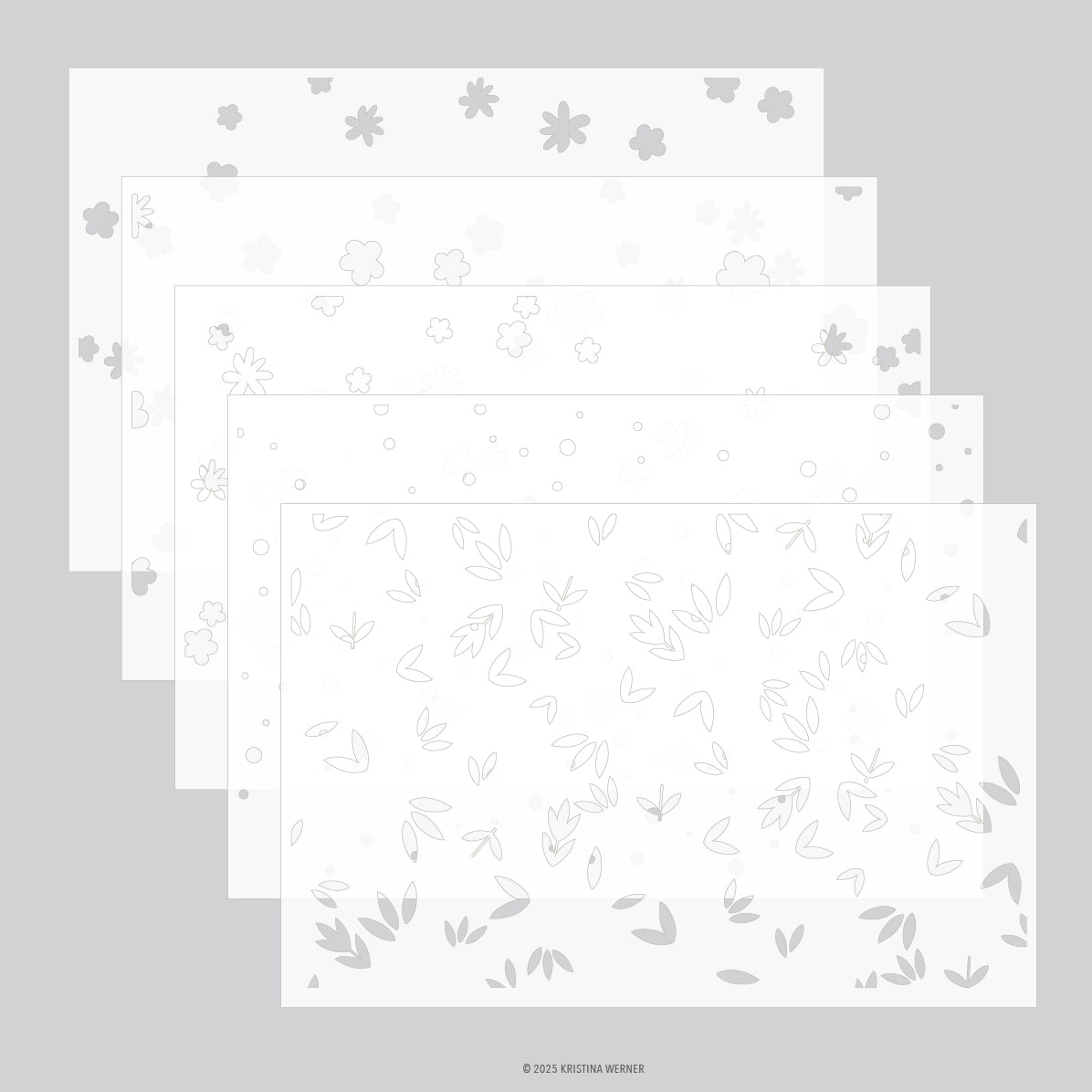 Concord & 9th (Kristina Werner) - Bitsy Blooms Stencil Pack