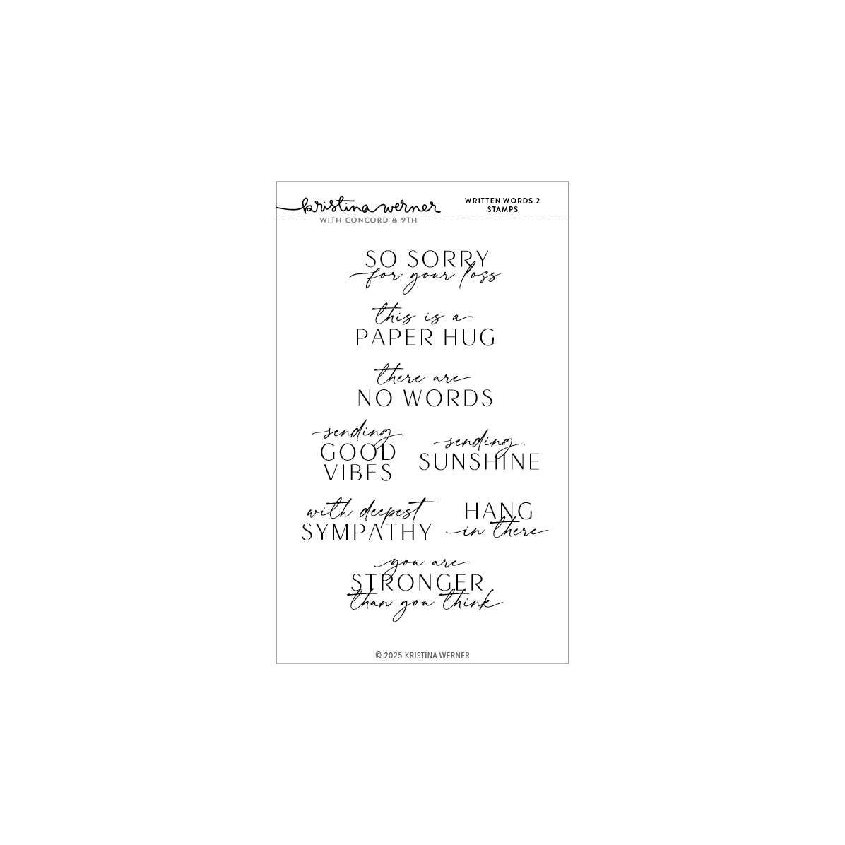 Concord & 9th (Kristina Werner) - Written Words 2 Stamp Set